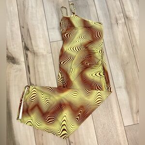 Vibrant Swirl Pattern Maxi Dress